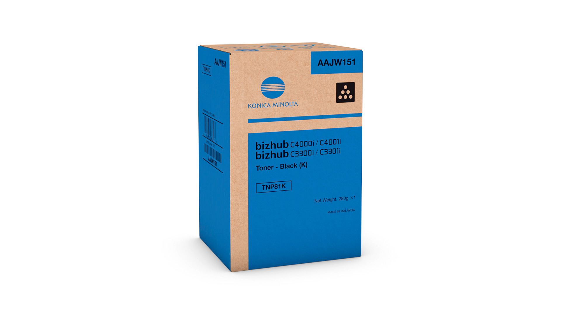 Toner Black for bizhub C3300i, C4000i, C3301i, C4001i - TNP81K